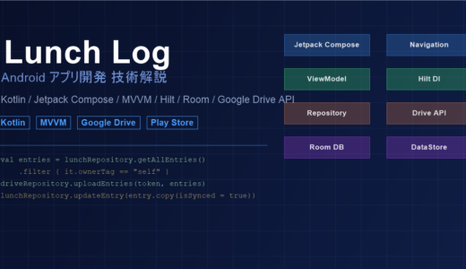 Lunch Log — ランチ記録・Drive自動バックアップ・友達共有Androidアプリ開発まとめ